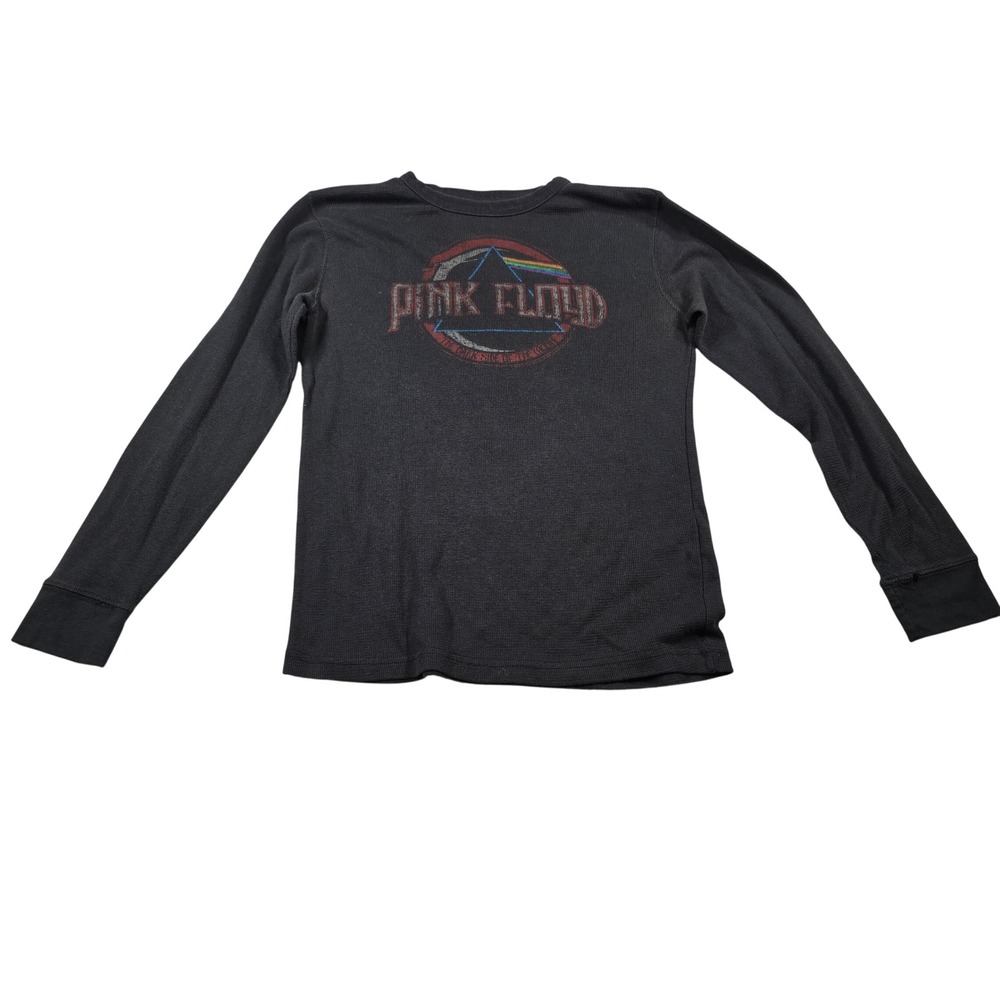 Pink Floyd Thermal Shirt Mens XL Black Dark Side of the Moon Graphic Waffle